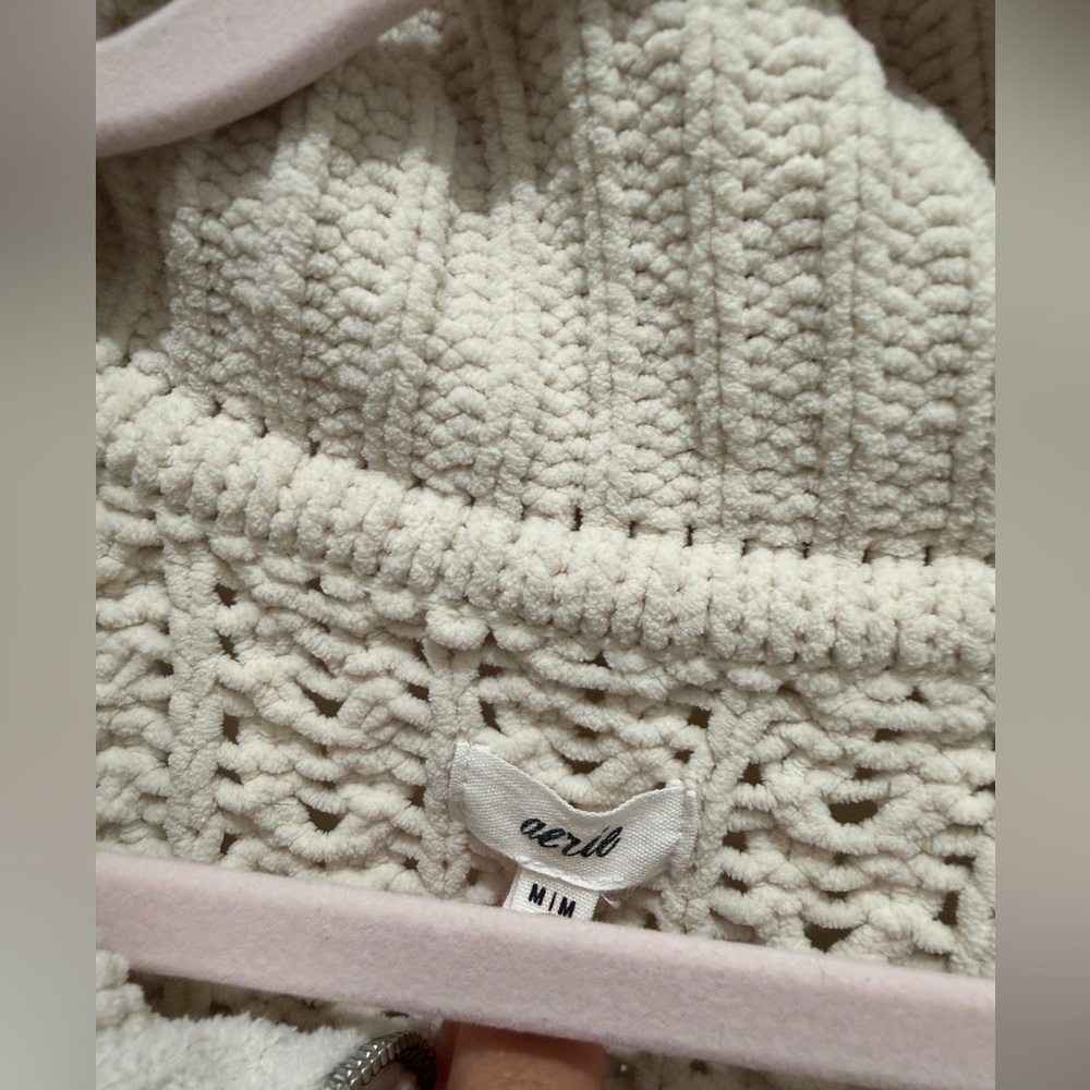 Aerie quarter zip cable knit sweater - Picture 3 of 6